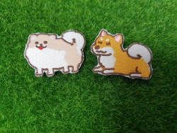 【原創】狗狗刺繡別針第二彈！