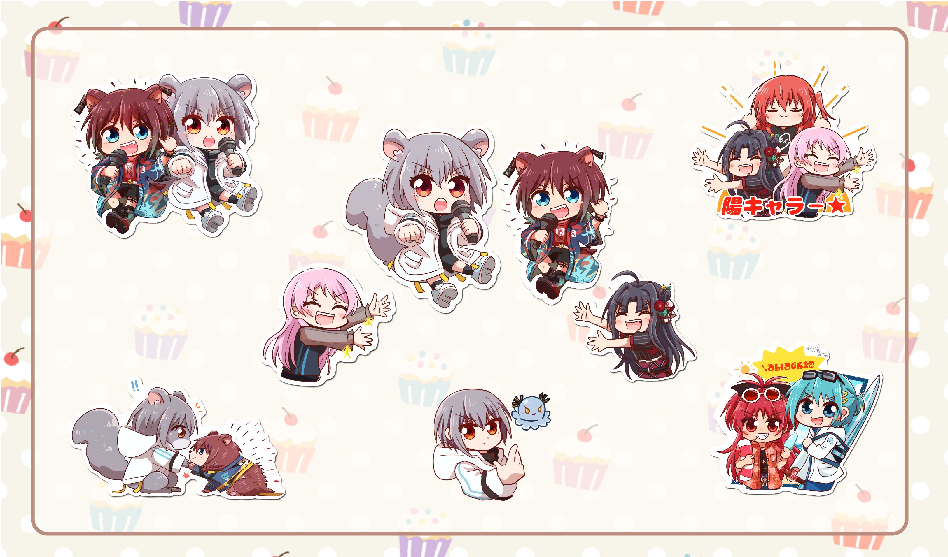 少女樂團全斷防水貼紙