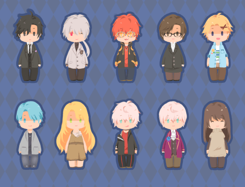 Mystic Messenger Q版全員貼紙(10入)