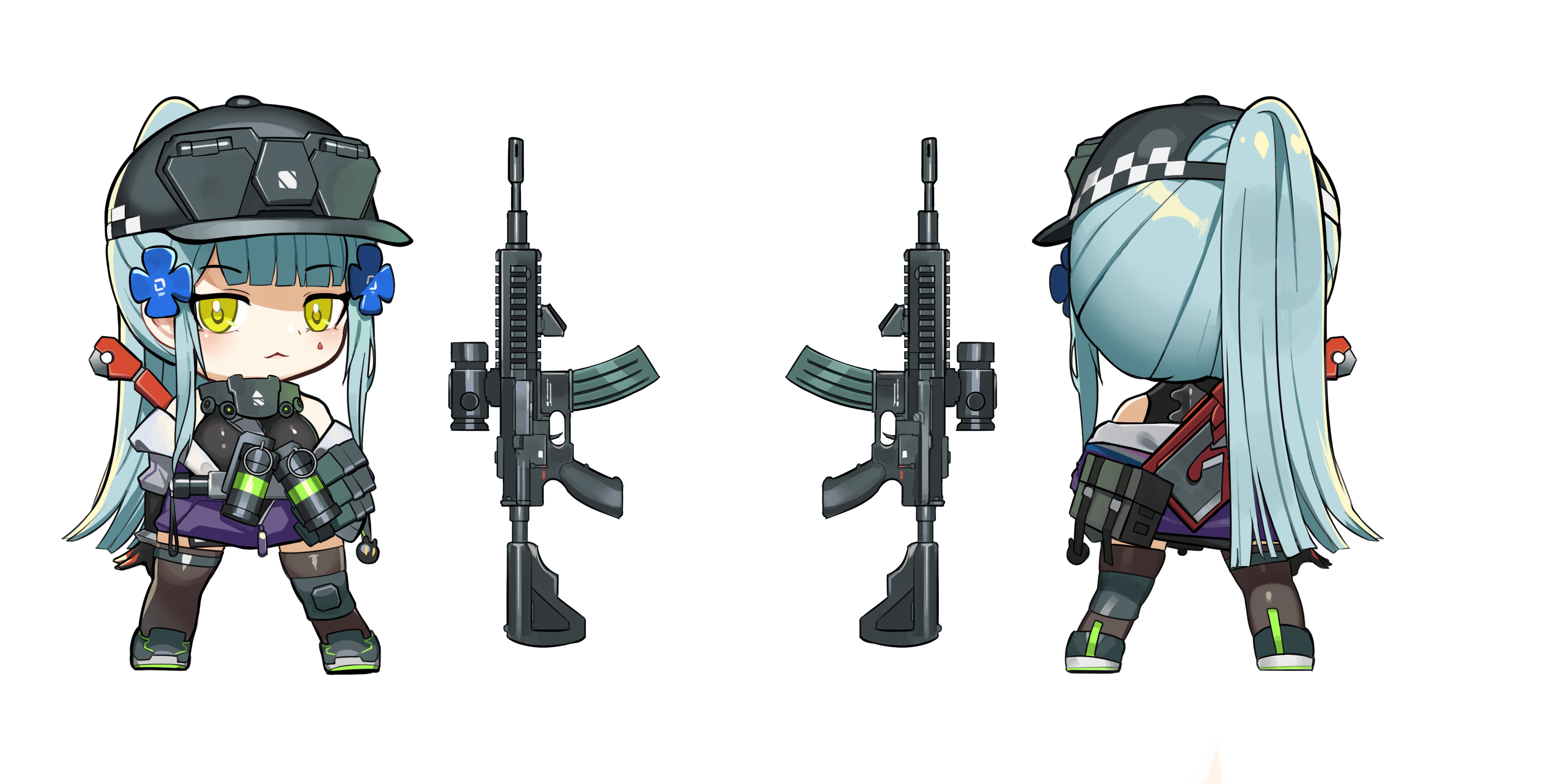 HK416雙面吊飾圈