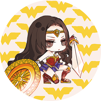 Diana+Steve金屬色徽章