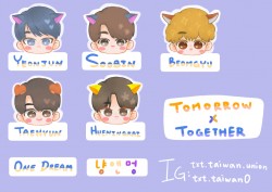 TXT 出道100天應援貼紙發放