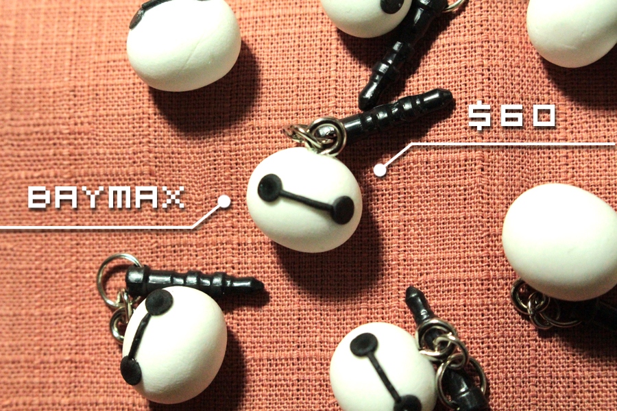 Baymax（杯麵）手工黏土耳機塞