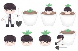 【戀與製作人】許墨盆栽(?)貼紙