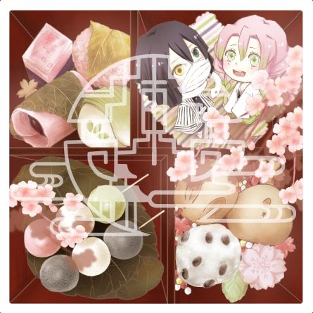 蛇戀和菓子杯墊