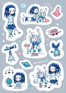 [原創]宇宙迷失 刀模貼紙