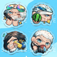 （售罄）【Devil may cry Enjoy!Summer!】Q版 壓克力胸章 (剩餘展品:但丁、尼祿)