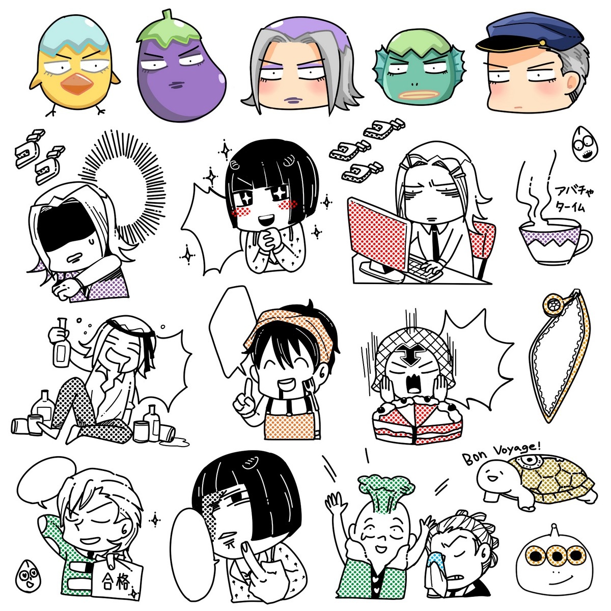 JOJO五部貼紙