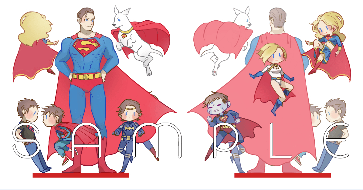 Supermanfamily 雙面壓克力立牌