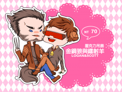 【X-MEN】 金鋼狼與鐳射羊 壓克力吊飾