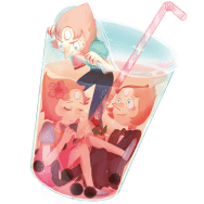 史蒂芬宇宙Steven Universe-壓克力吊飾(珍珠奶茶)