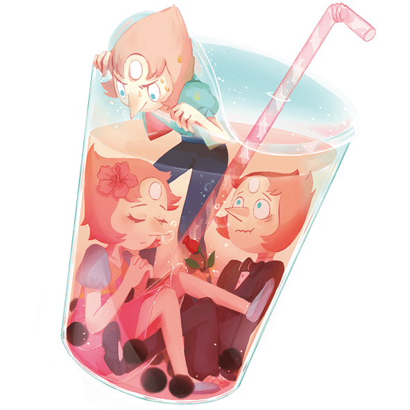 史蒂芬宇宙Steven Universe-壓克力吊飾(珍珠奶茶)