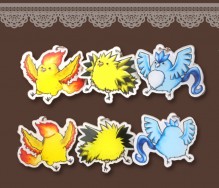 Pokemon 小小三聖鳥 同人吊飾