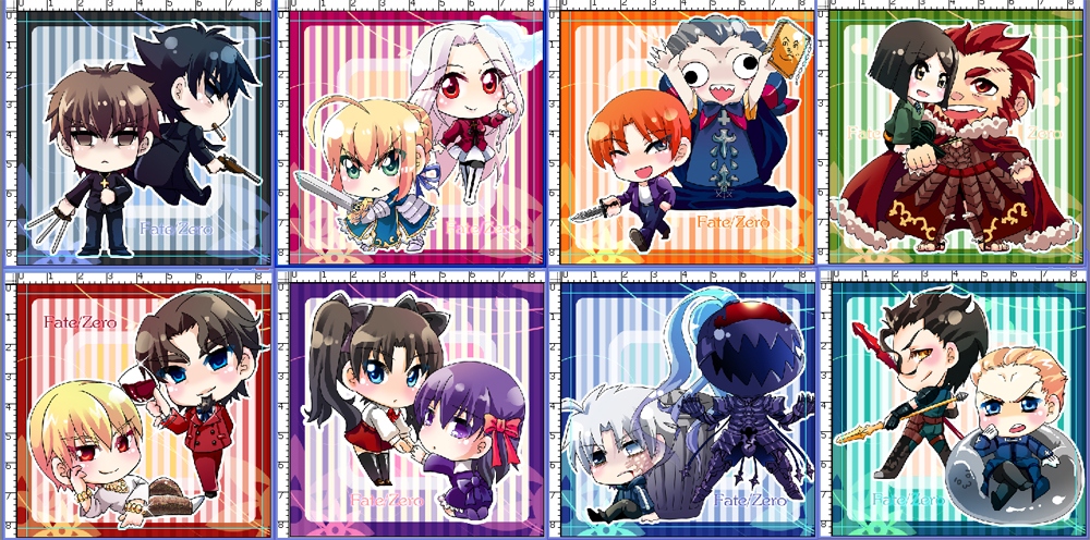 Fate/Zero角色杯墊(共8款)