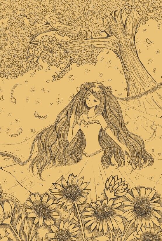 花草幻想-單色系空白直式筆記本