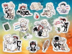 Good Omens 好預兆 透明白墨貼紙