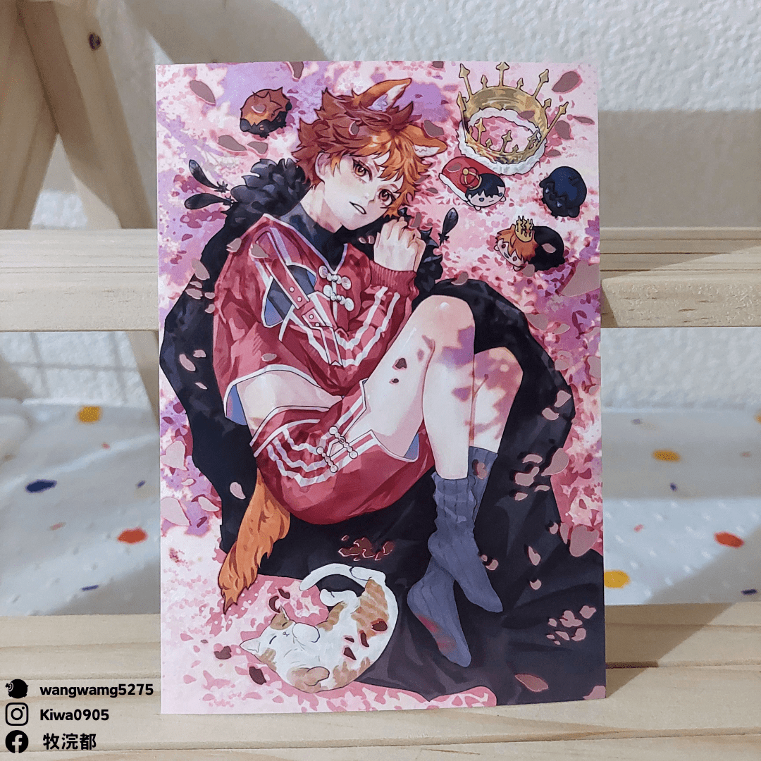 櫻花日向燙銀明信片