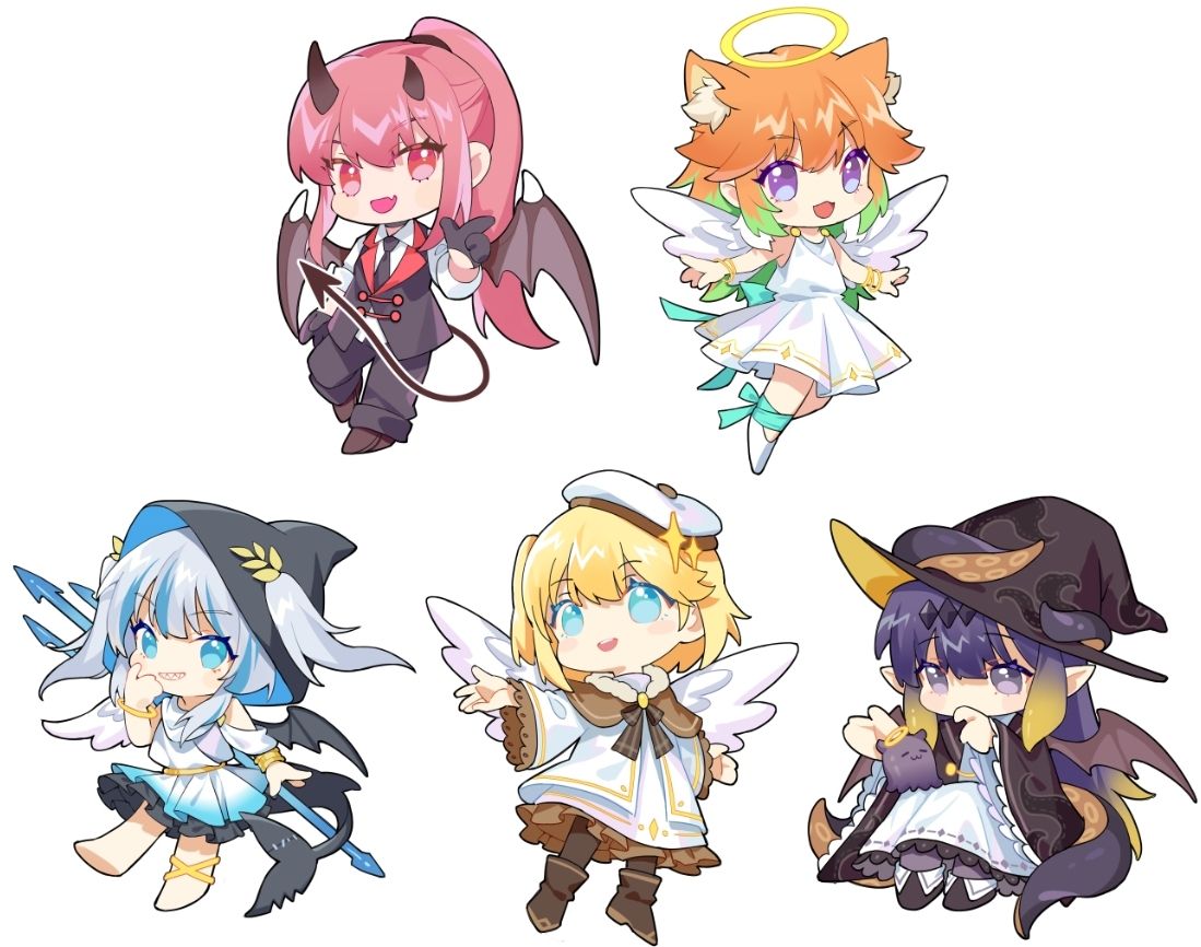 【非現貨】hololive EN 同人吊飾 Kiara Calliope Ina'nis Gura Ame 畫師：石頭