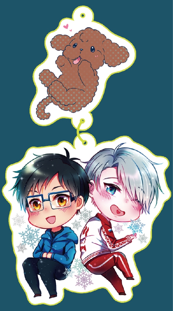 Yuri!!! on Ice 透明壓克力接串吊飾