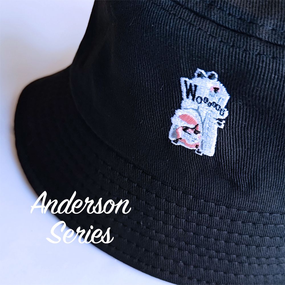［狐咖啡］帕狐刺繡漁夫帽/轉印貼紙組/PUFFOX