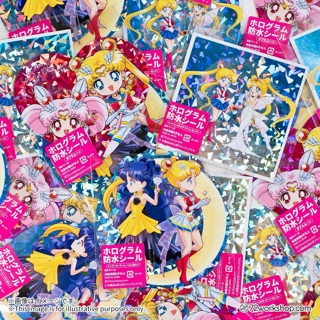 閃閃行李貼 Super Sailor Moon＆人間露娜／雙月／Sailor Moon＆新希蕾妮蒂女王