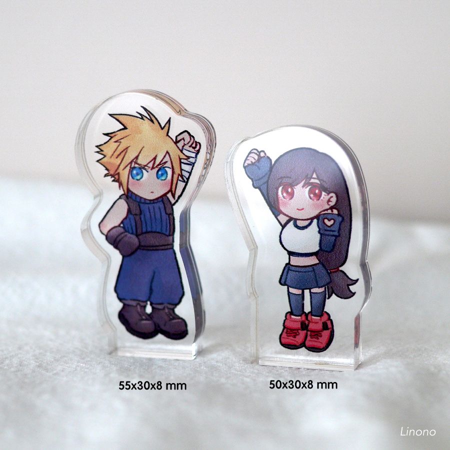 FF7R 克勞德&amp;蒂法 增厚壓克力立牌 飯友 Set