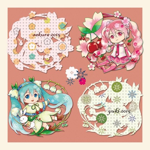 櫻&雪初音壓克力吊飾