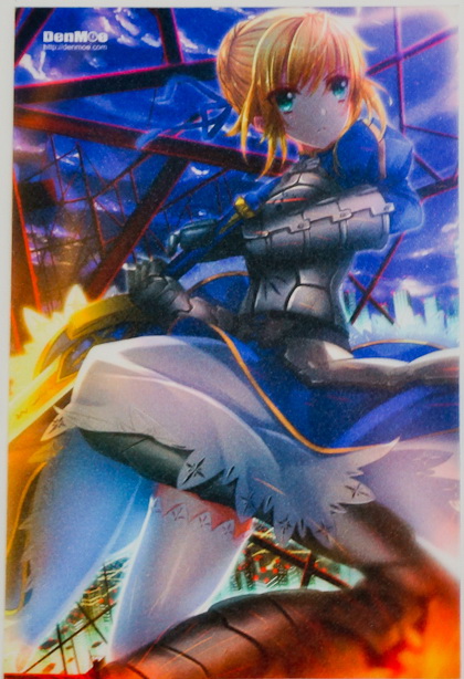Fate/Zero Saber 限定版霧透明信片