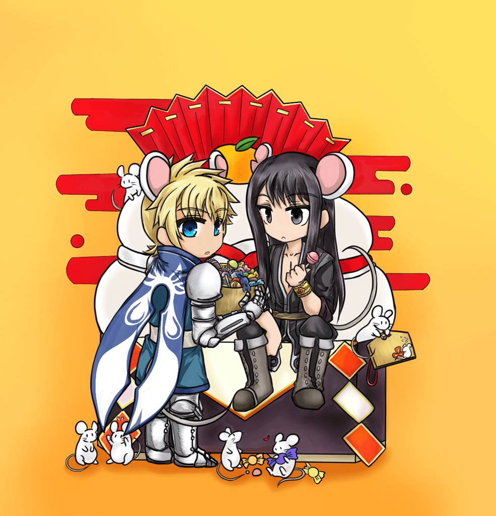 Tales of vesperia 鼠年賀年小卡貼紙組