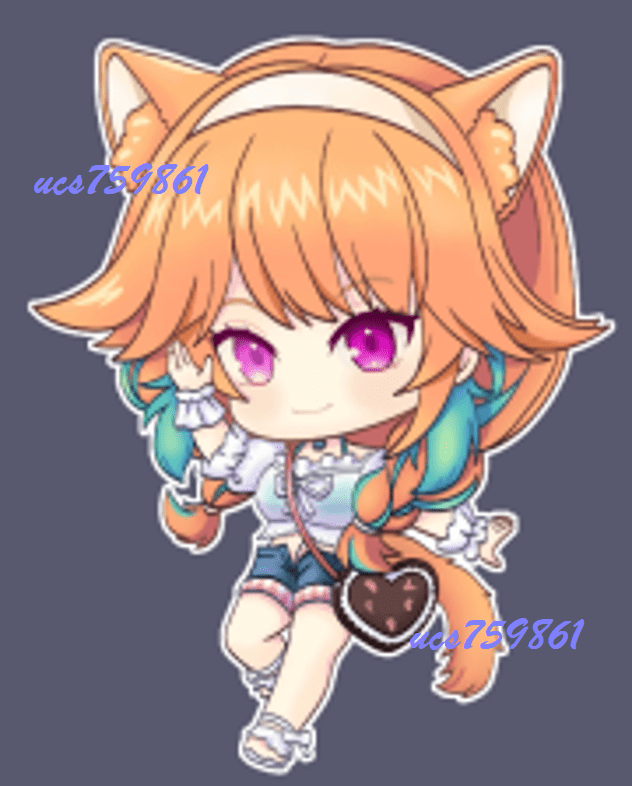 虛擬主播hololive Vtuber EN英語組-同人二創掛件鑰匙扣&角色Q雙面壓克力吊飾鑰匙圈1::小鳥遊琪亞拉Kiara
