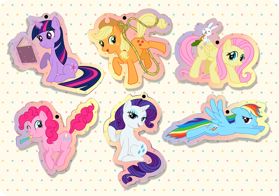【MLP】彩虹小馬鐳射壓克力吊飾
