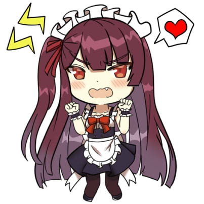 WA2000女僕透明壓克力吊飾(單面)