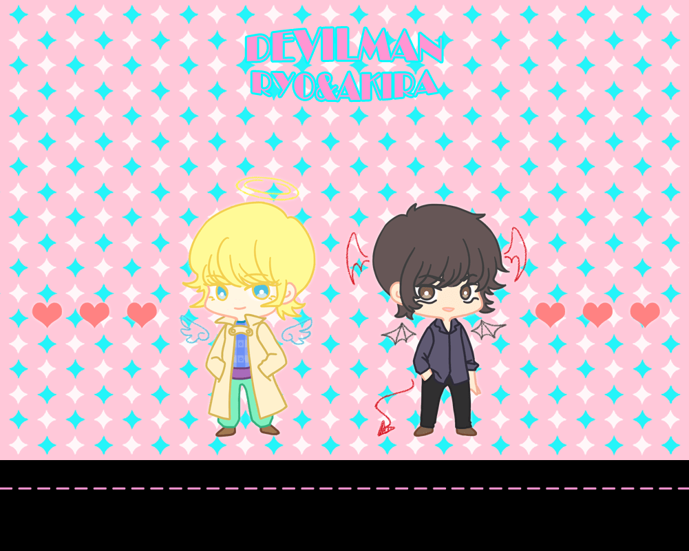 《惡魔人OVA》Devilman Ryo&Akira 立體化妝包/筆袋