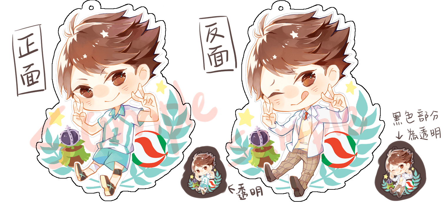 【及川(<ゝω·)☆】雙面壓克力