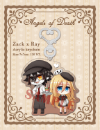 【殺戮的天使】Zack&Ray咖啡廳pa日規透明壓克力吊飾