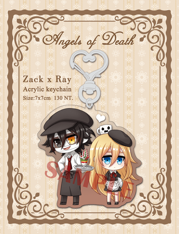【殺戮的天使】Zack&amp;Ray咖啡廳pa日規透明壓克力吊飾