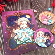 【地縛少年花子君】花寧魔王與公主胸章明信片套組