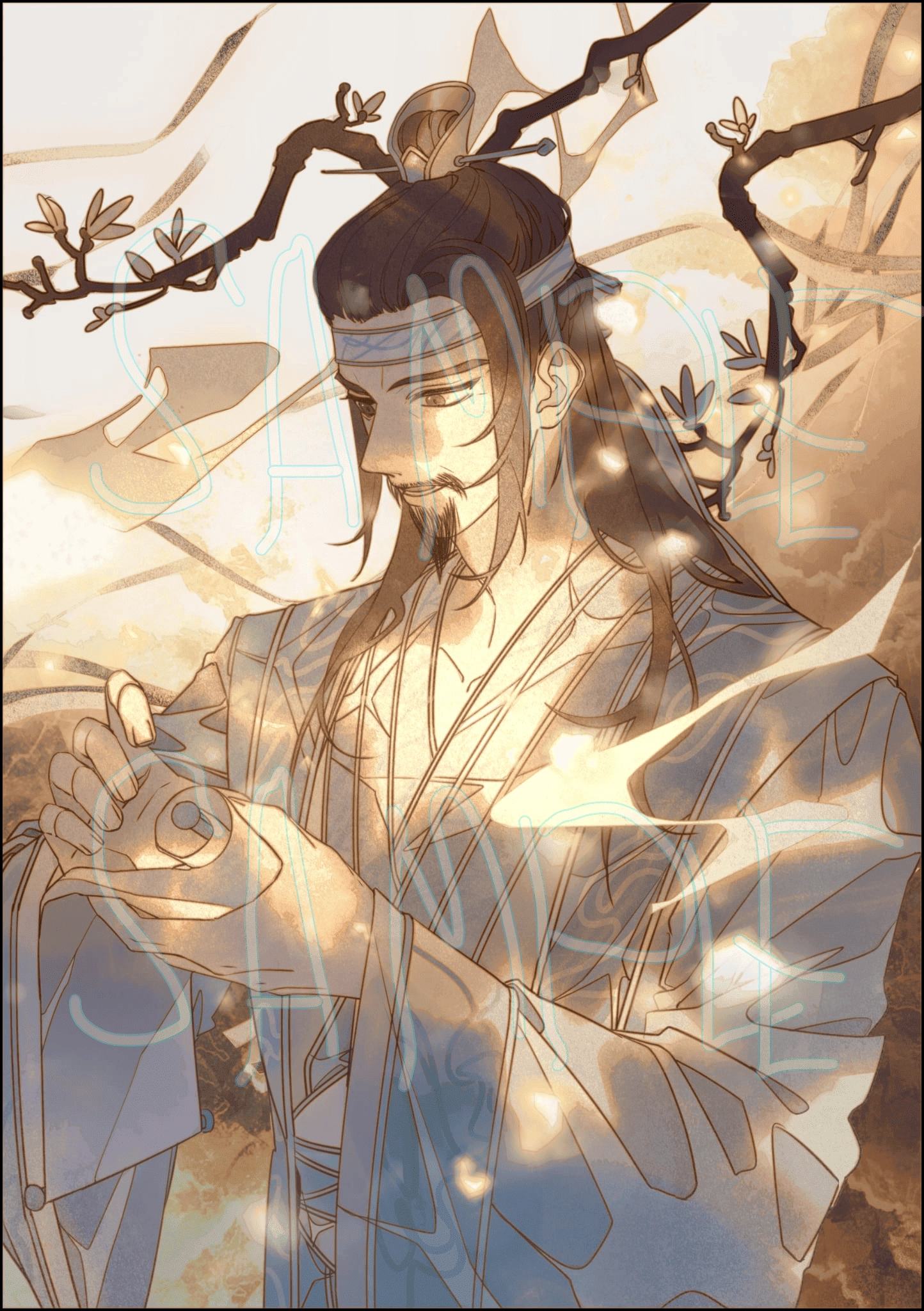 魔道祖師 姑蘇藍氏 叔父 藍啟仁 A4海報（含海報筒）