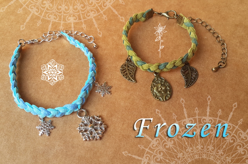 ◆無業遊貓 手做坊◆冰雪奇緣 Frozen -Elsa&amp;Anna / 艾莎&amp;安娜 視覺形象概念手環(手做訂製款)