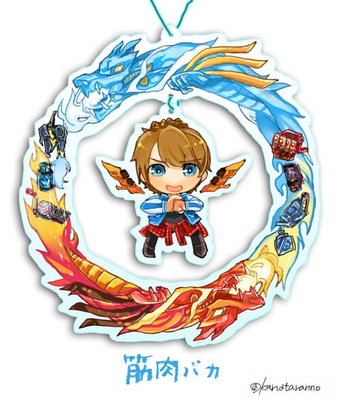 假面騎士Build 万丈龍我 主題 花環式透明中空壓克力吊飾