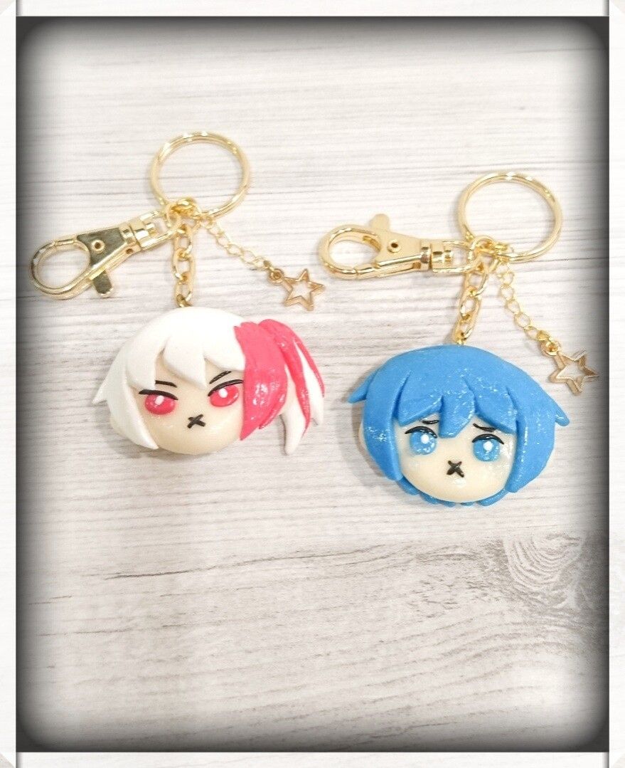 【特傳/冰漾】手工黏土飾品-冰炎與漾漾Q版吊飾