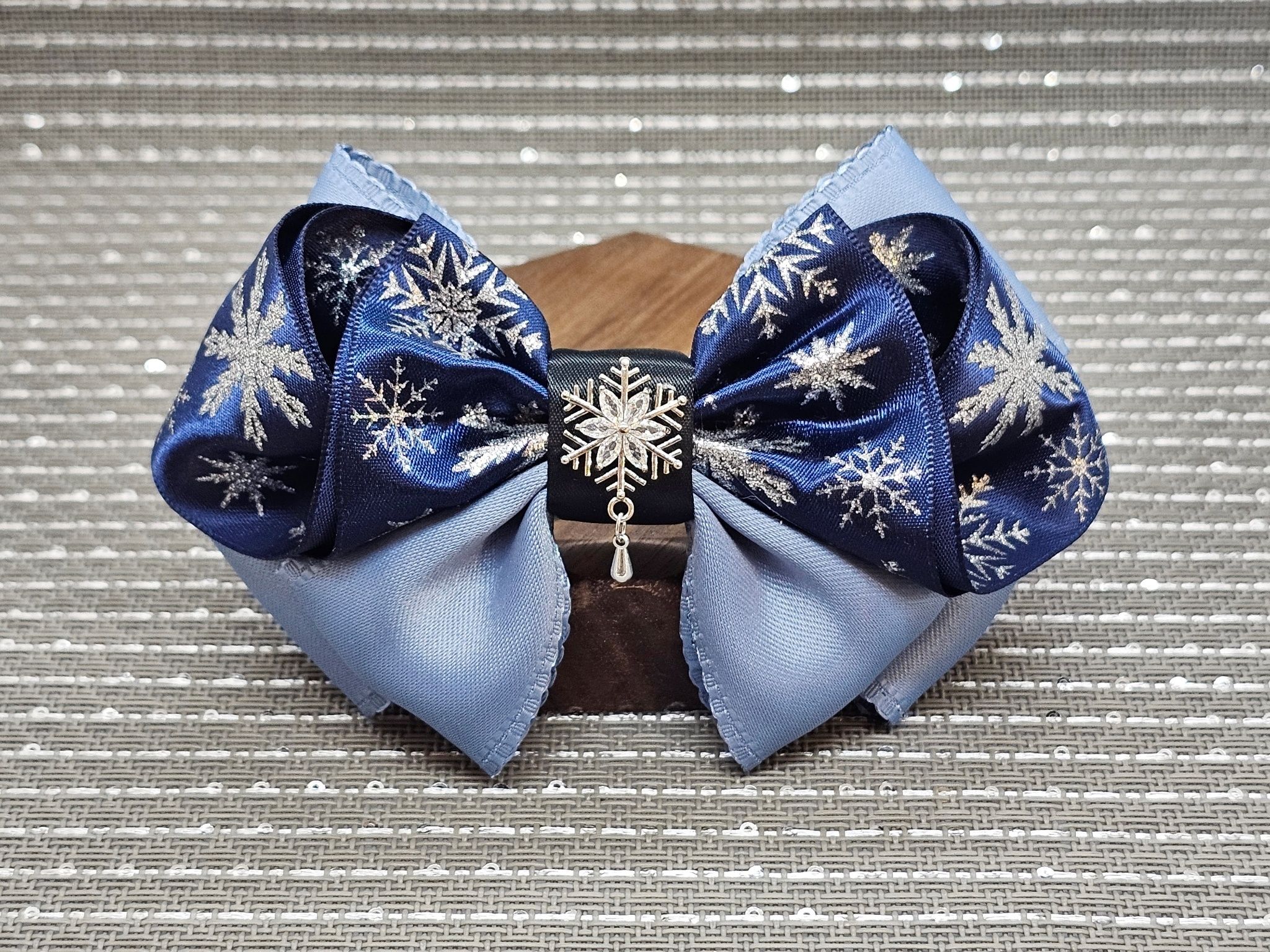 戀與深空♡印象飾品：黎深_雪花印象蝴蝶結髮夾