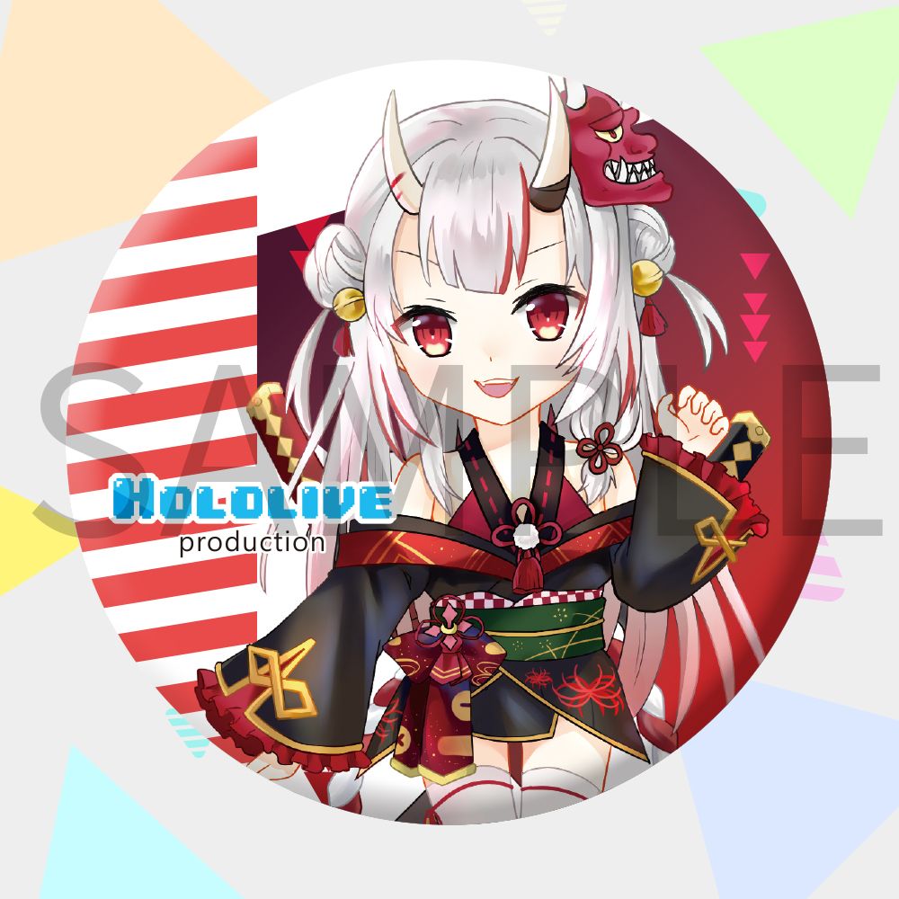 HOLOLIVE系列 幻彩拉絲雙閃徽章 共26款