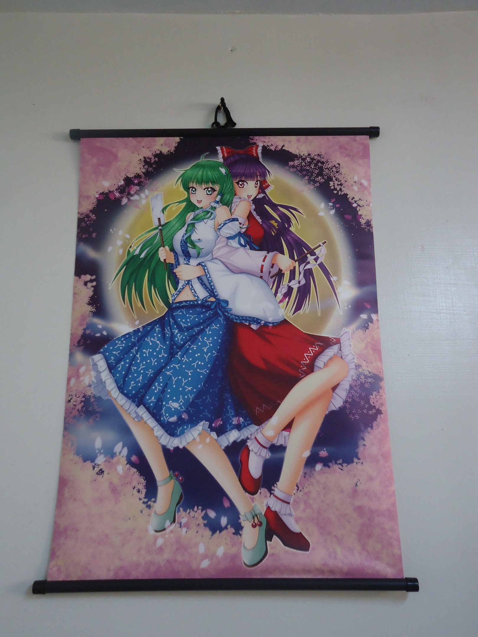 東方PROJECT~東風谷早苗&amp;博麗靈夢掛軸