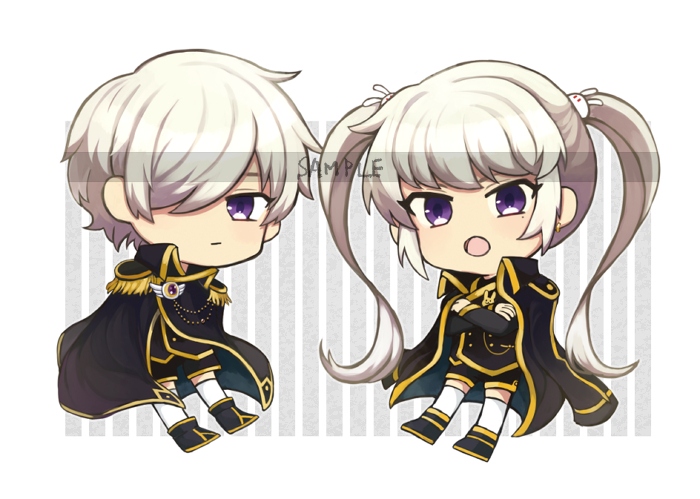 Maplestory-史烏&amp;殺人鯨 透明壓克力立牌+吊飾