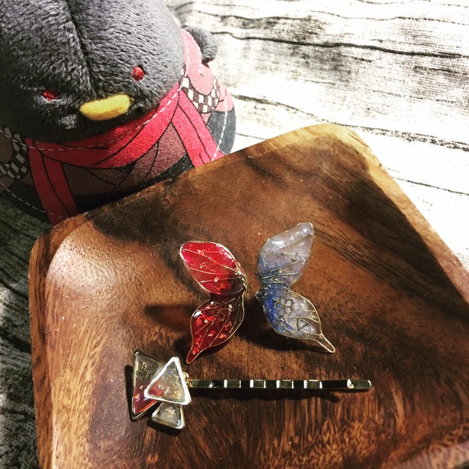 刀劍亂舞 角色印象X蝴蝶耳夾 沖田組 安定&amp;清光