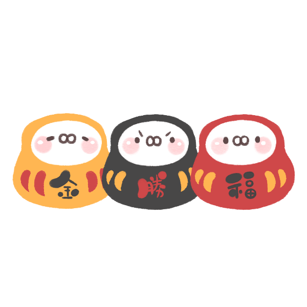 三個願望海豹達摩繡片別針