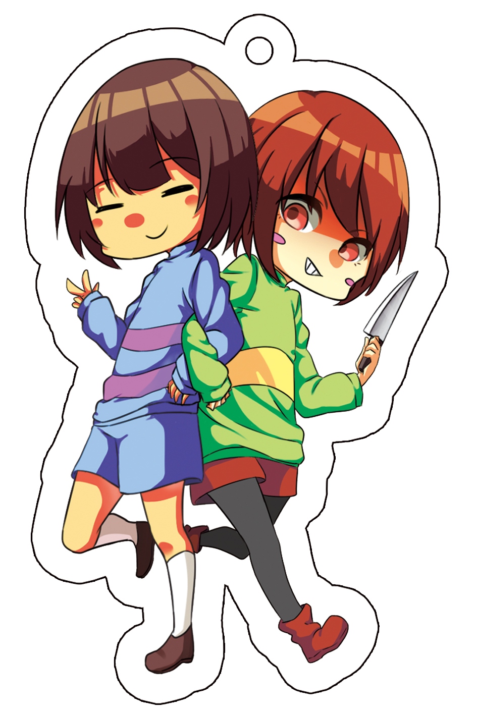 Chara&amp;Frisk壓克力吊飾