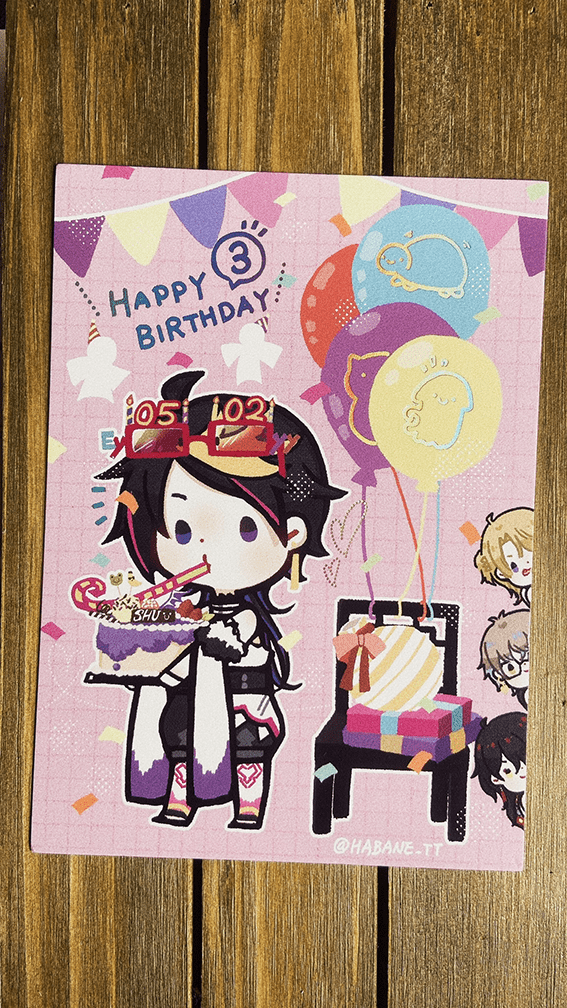 にじさんじEN Shu 燙銀生日卡