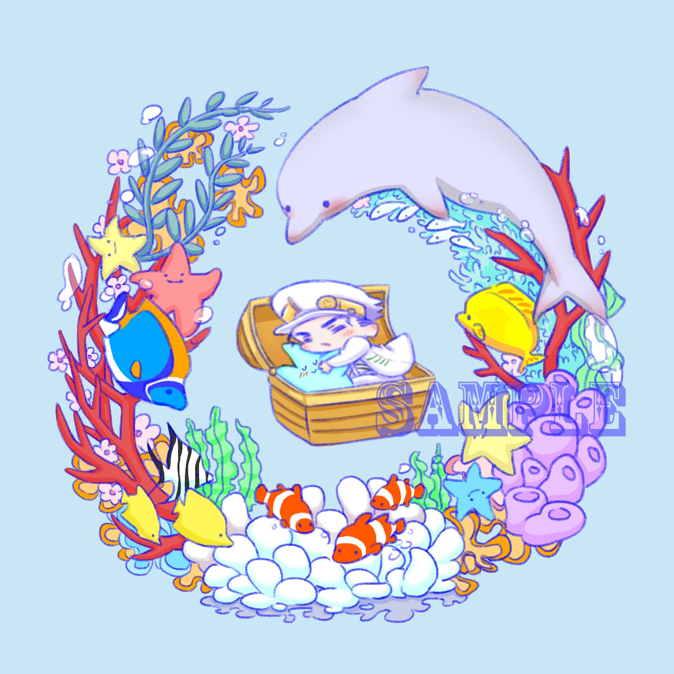 五承睡香香花圈壓克力吊飾